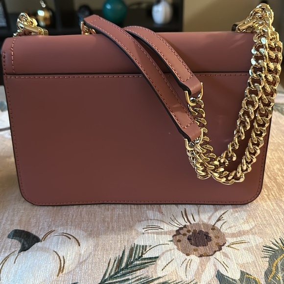 Michael Kors Heather LARGE Leather Shoulder Bag in Rose #30S2L7HL3L NWT - Picture 2 of 4